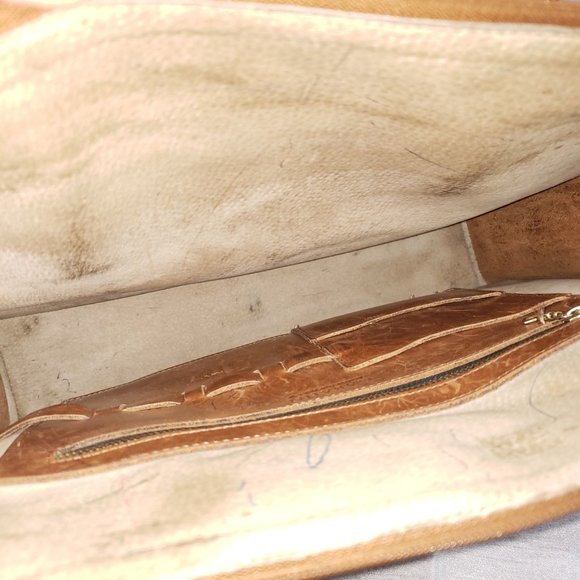 Gabahn Peanut Butter Leather Vintage Briefcase New York City - Picture 8 of 9